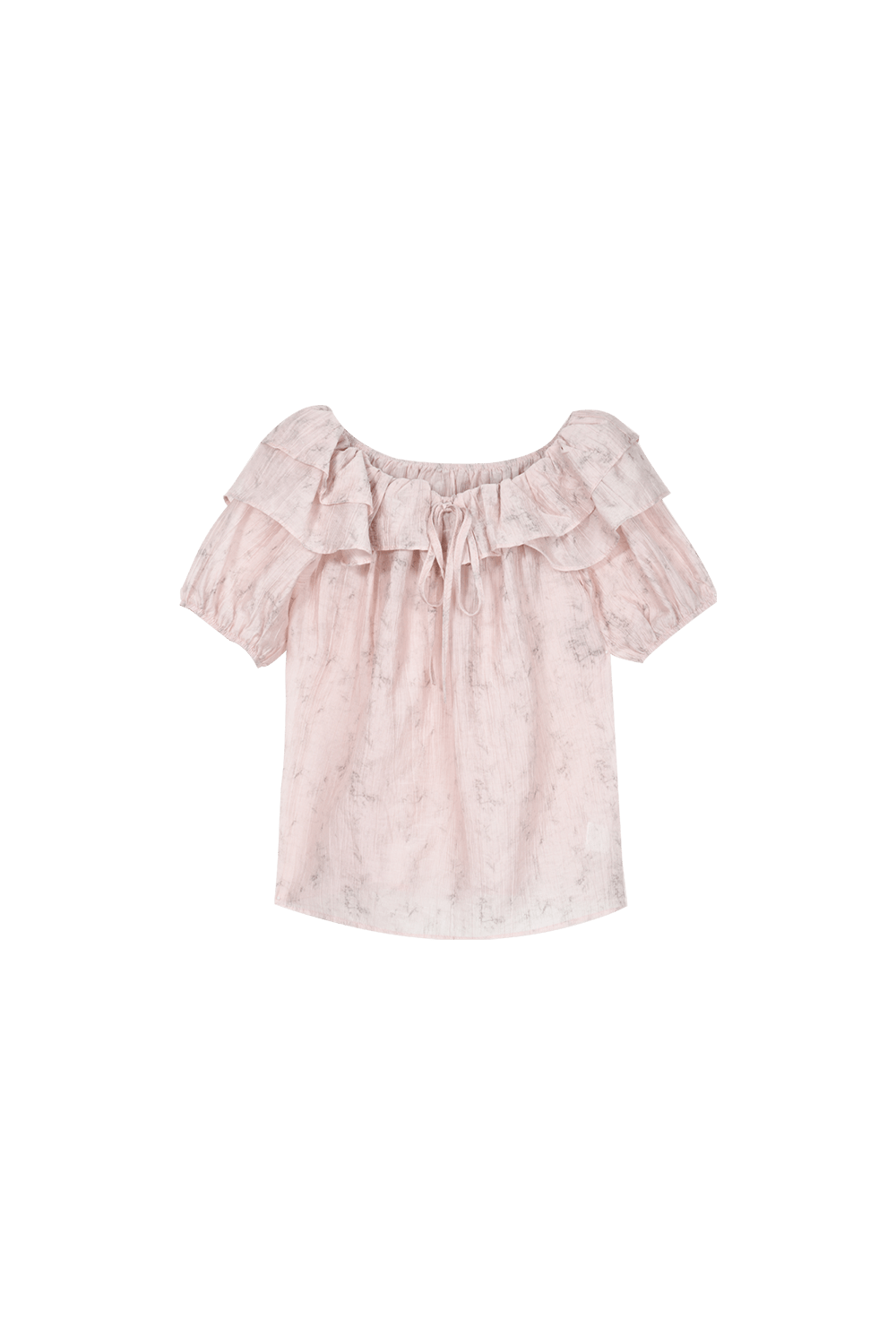 Off the Shoulder Pink Chiffon Blouse for Women