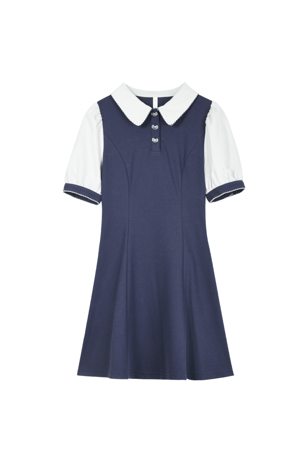 Women's Blue Mini Dress - Mishow