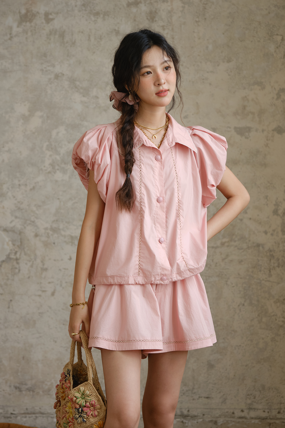 Blouse and Shorts Set