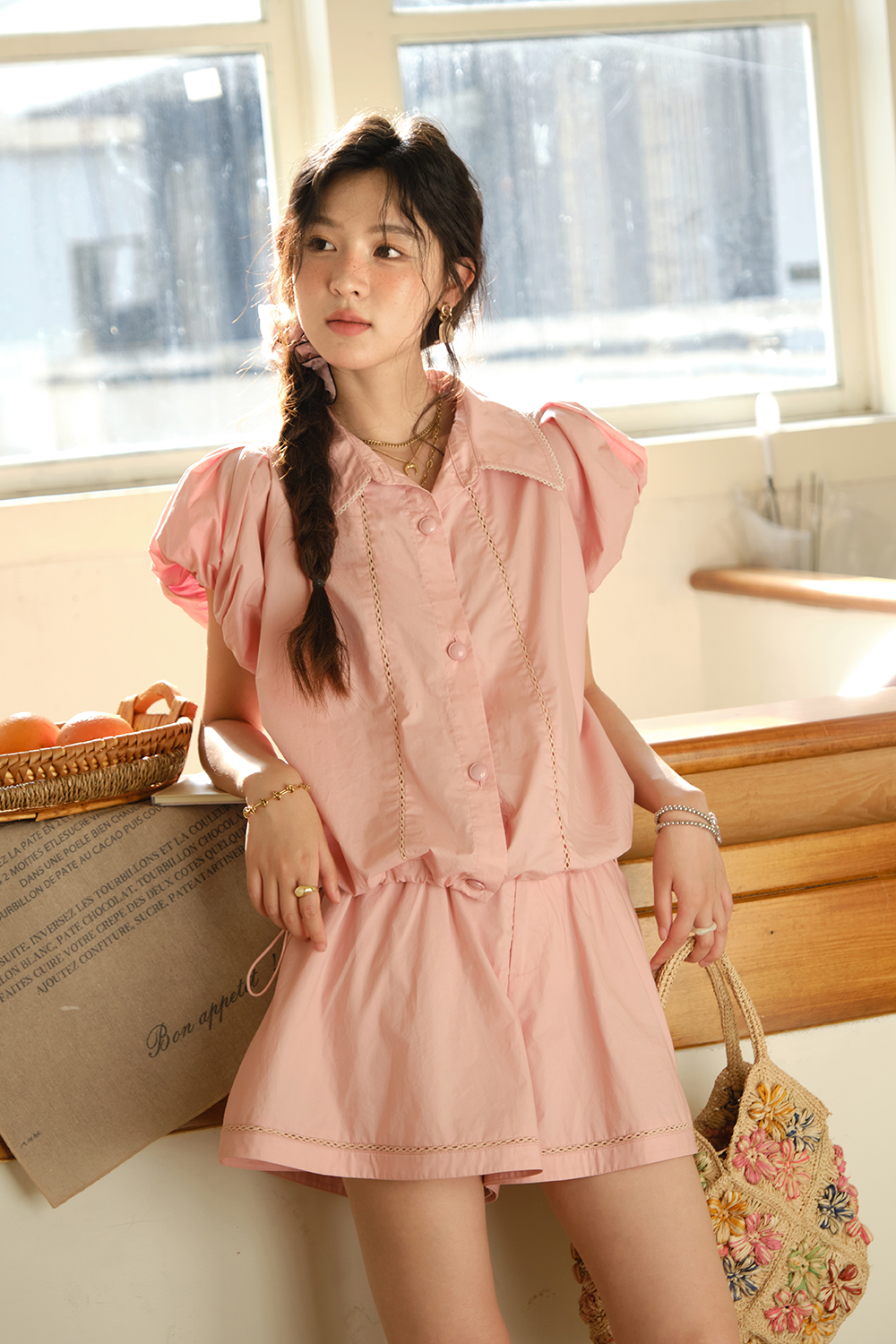 Blouse and Shorts Set